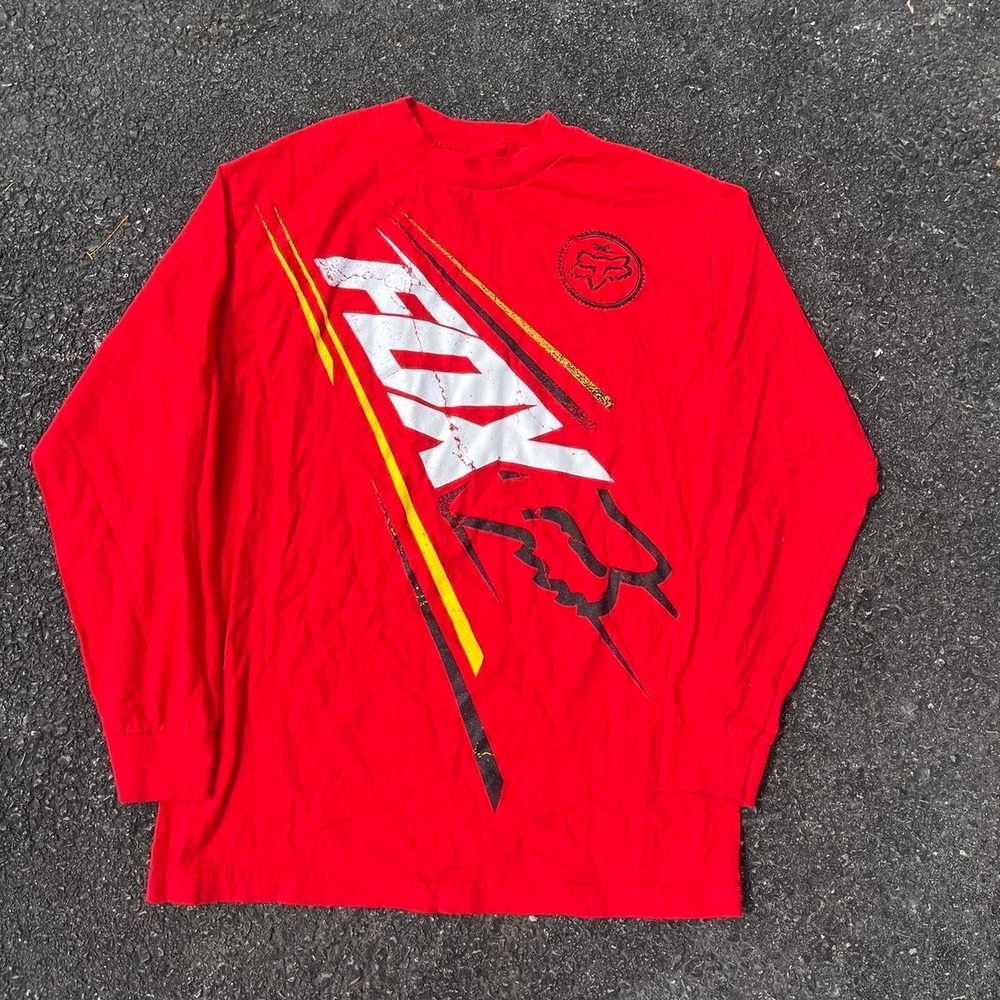 Y2K Fox Racing Logo Longsleeve shirt Size M
